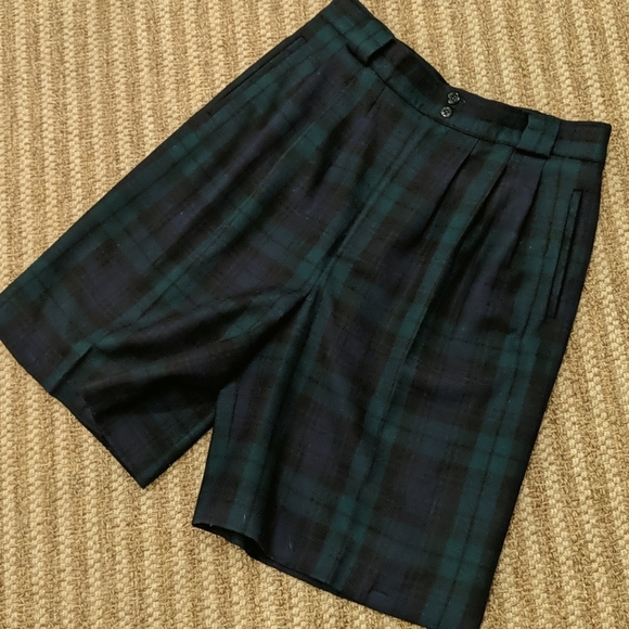 giorgio saint Angelo Pants - Giorgio Saint Angelo Merino vintage Shorts Plaid
